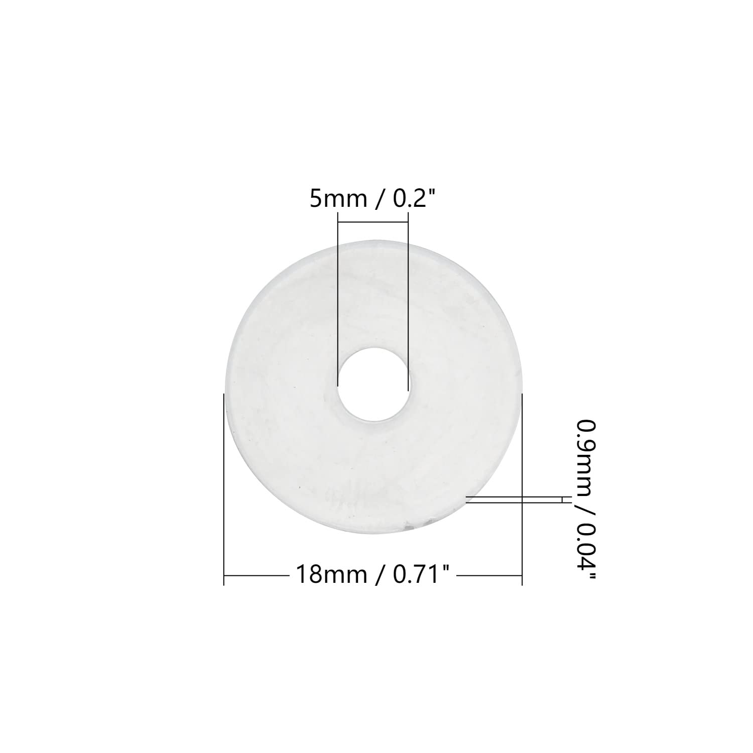 Othmro 50Pcs Nylon Flat Washers - 0.7in OD 0.19in ID 0.03in Thickness - Sealing Gasket & Screw Washer Assortment for Plumbing Repairs - Faucet, Pipe, Shower Head, Garden Hose, Hot Water Pipe Seals - White - Perfect for DIY Home Maintenance and Leak Prevention
