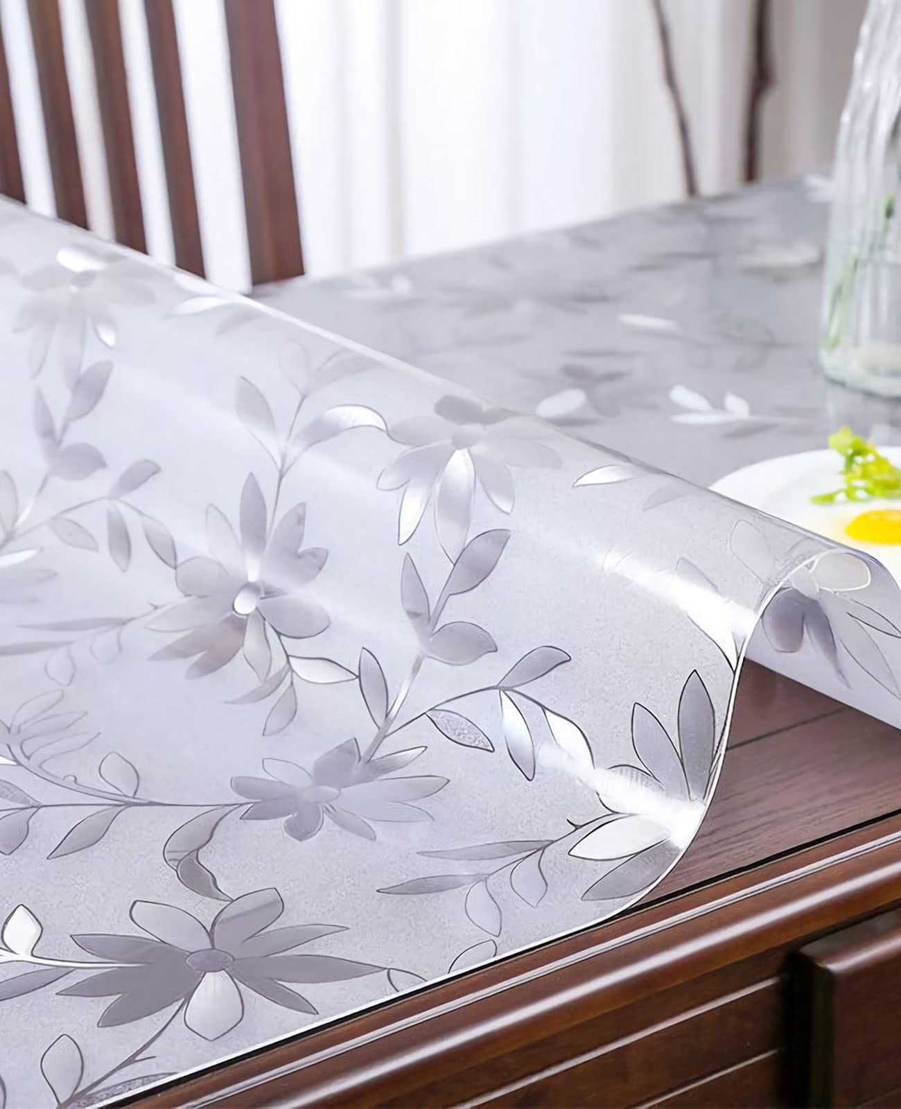 1.5mm Thick 20x48 Inch Clear PVC Desk Protector Mat - Durable Vinyl Table Cover for Writing, Office, Dining & Craft Tables | Waterproof, Scratch-Resistant Workspace Surface Protection