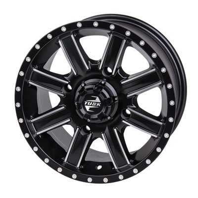 4/156 Tusk Cascade Wheel 14x7 5.0 + 2.0 Machined/Black - Compatible with Polaris RANGER XP 1000 Premium (2022-2025 Models) - Durable ATV/UTV Wheels for Off-Roading, Trail Riding & Heavy-Duty Work