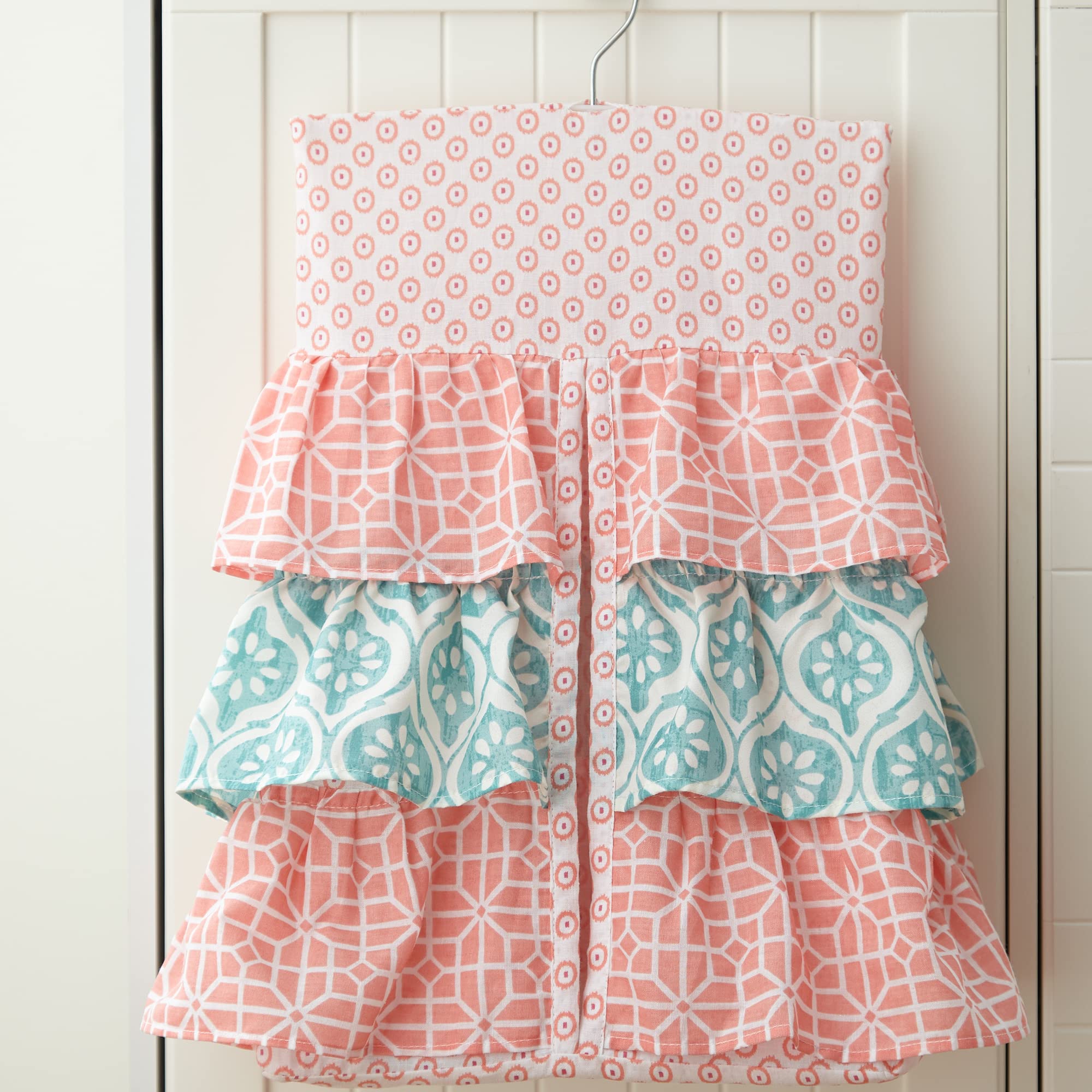 Levtex Baby Fiona 5-Piece Crib Bedding Set - Pink, Teal & White Woodland Forest Theme Nursery Collection - Includes Quilt, 2 Fitted Sheets, Wall Decal & Dust Ruffle - Perfect for Baby Shower Gifts & Nursery Decor