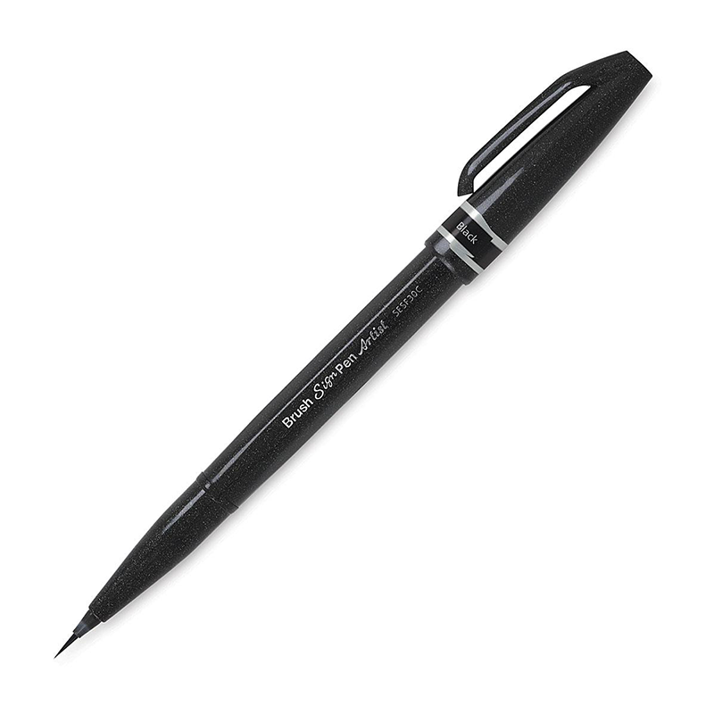 Pentel Brush Sign Pen with Flexible Brush Tip - Ideal for Calligraphy, Hand Lettering & Art Projects - Perfect for Artists, Designers & Craft Enthusiasts