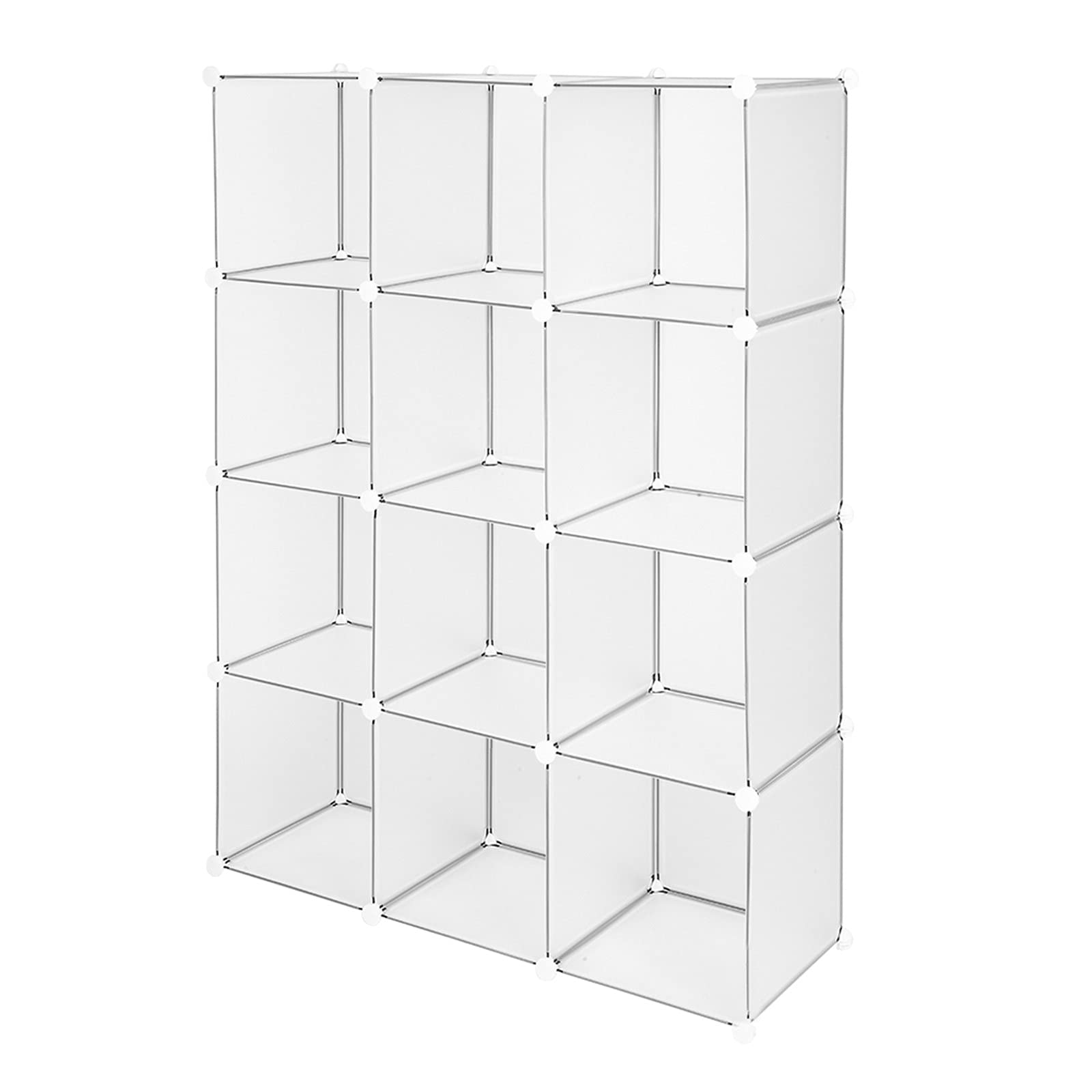Mushugu 12-Cube Storage Organizer - Bookshelf, Closet Shelf & Cube Storage Unit for Home, Office, Kids Room Organization