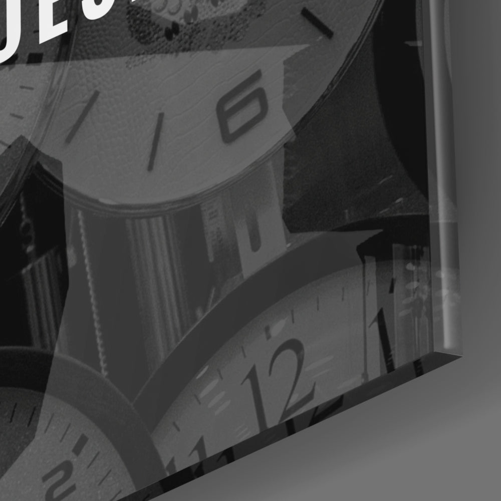 Stop Watching the Clock - Motivational Wall Art for Home & Office Decor - Perfect for Inspirational Gifts and Productivity Spaces