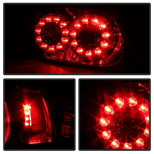 Mazda RX8 2004-2008 LED Euro Style Rear Brake Tail Lights - High Performance Replacement Lamps for Night Driving & Car Shows