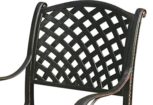 Cast Aluminum Patio Dining Set Nassau 11-Piece Outdoor Furniture with 46x120 Inch Rectangle Table - Perfect for Backyard BBQs, Poolside Gatherings & Garden Parties