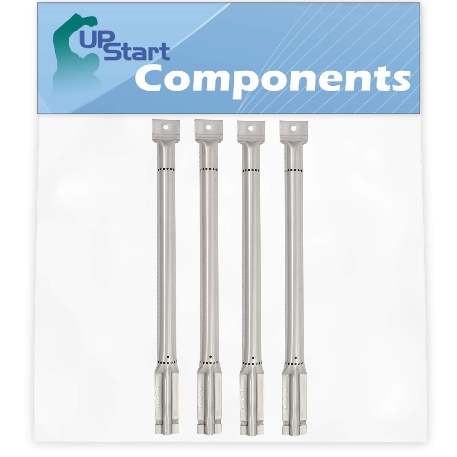UpStart Components 4-Pack Stainless Steel BBQ Gas Grill Tube Burner Replacement - Compatible with Charmglow 720-0536 Grill | Durable Burner Parts for Outdoor Cooking, Backyard Barbecues & Camping