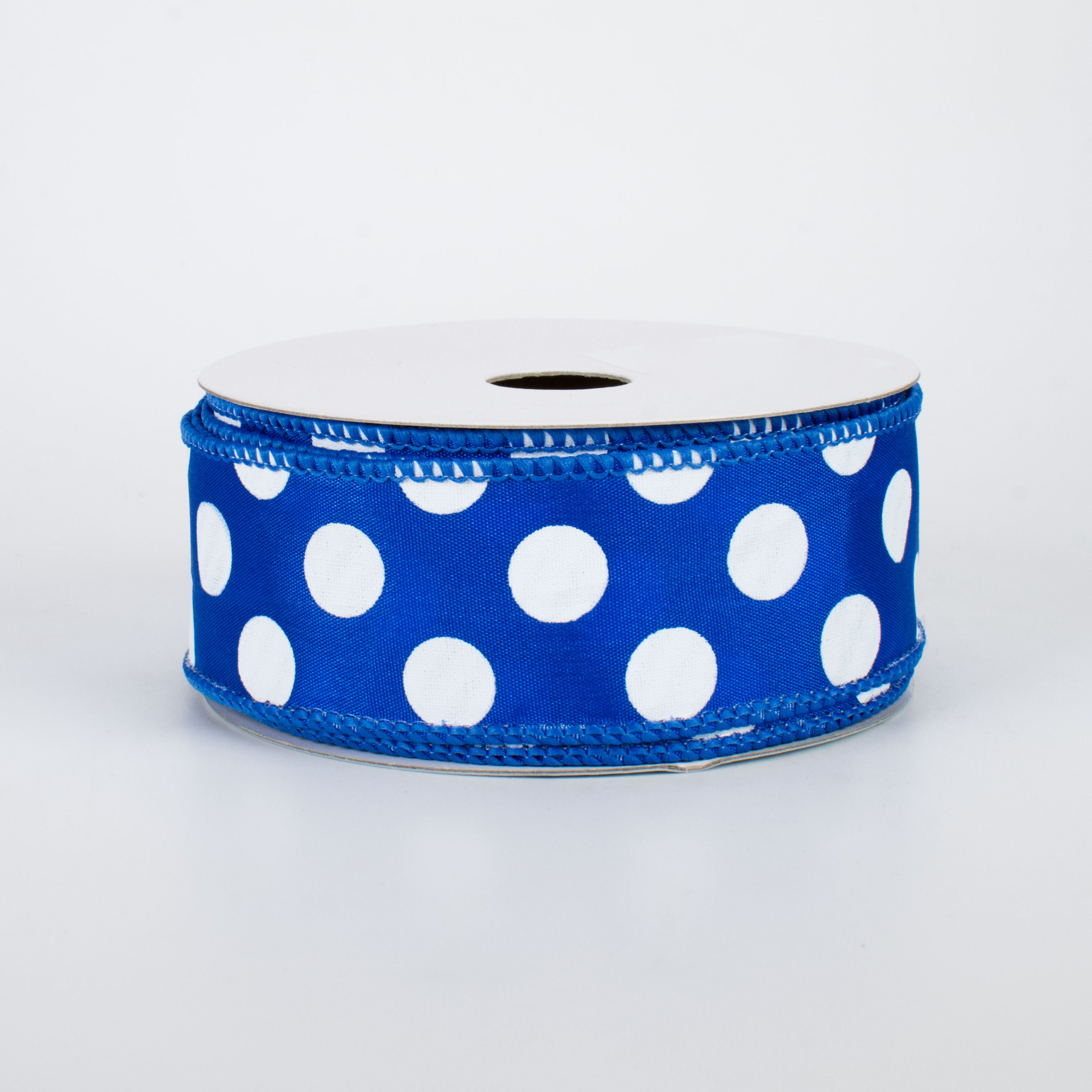 1.5 Inch Big Polka Dot Ribbon - Royal Blue & White Grosgrain Ribbon (10 Yards) for Gift Wrapping, Crafts, DIY Projects, Party Decorations