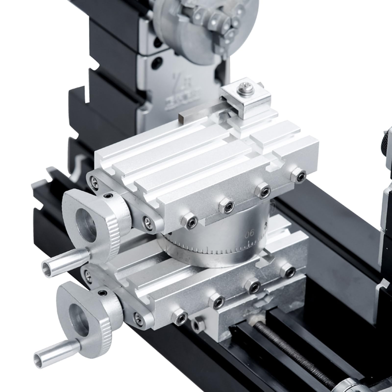 60W High Power Mini Metal 4-Axis Rotary Lathe Machine with Base, 12000 RPM for Wood, Soft Metals, Plexiglass & Plastic - Perfect for DIY Projects, Jewelry Making, and Small Workshop Metalworking