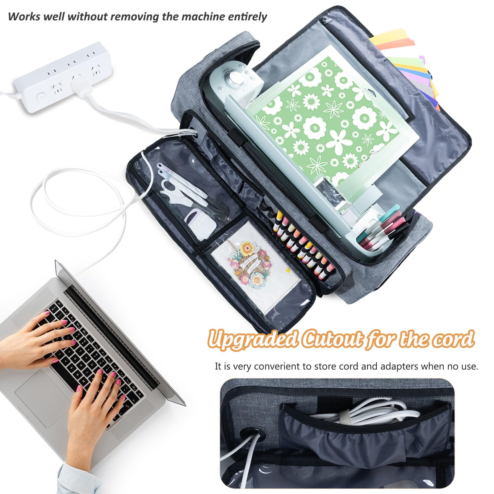 Premium Carrying Case Bag for Cricut Maker 4/3, Explore 4/3/Air 2 - Large Storage Organizer for Cricut Machines & Accessories - Perfect for Crafting, Travel & Home Organization