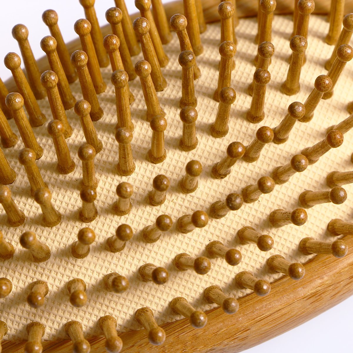 Street27® Natural Bamboo Wood Comb - Anti-Static Paddle Hair Brush for Women & Men with Cushion Massage, Detangling & Scalp Stimulation - Perfect for Daily Hair Care, Reducing Hair Loss & Promoting Healthy Hair Growth (Medium Size)