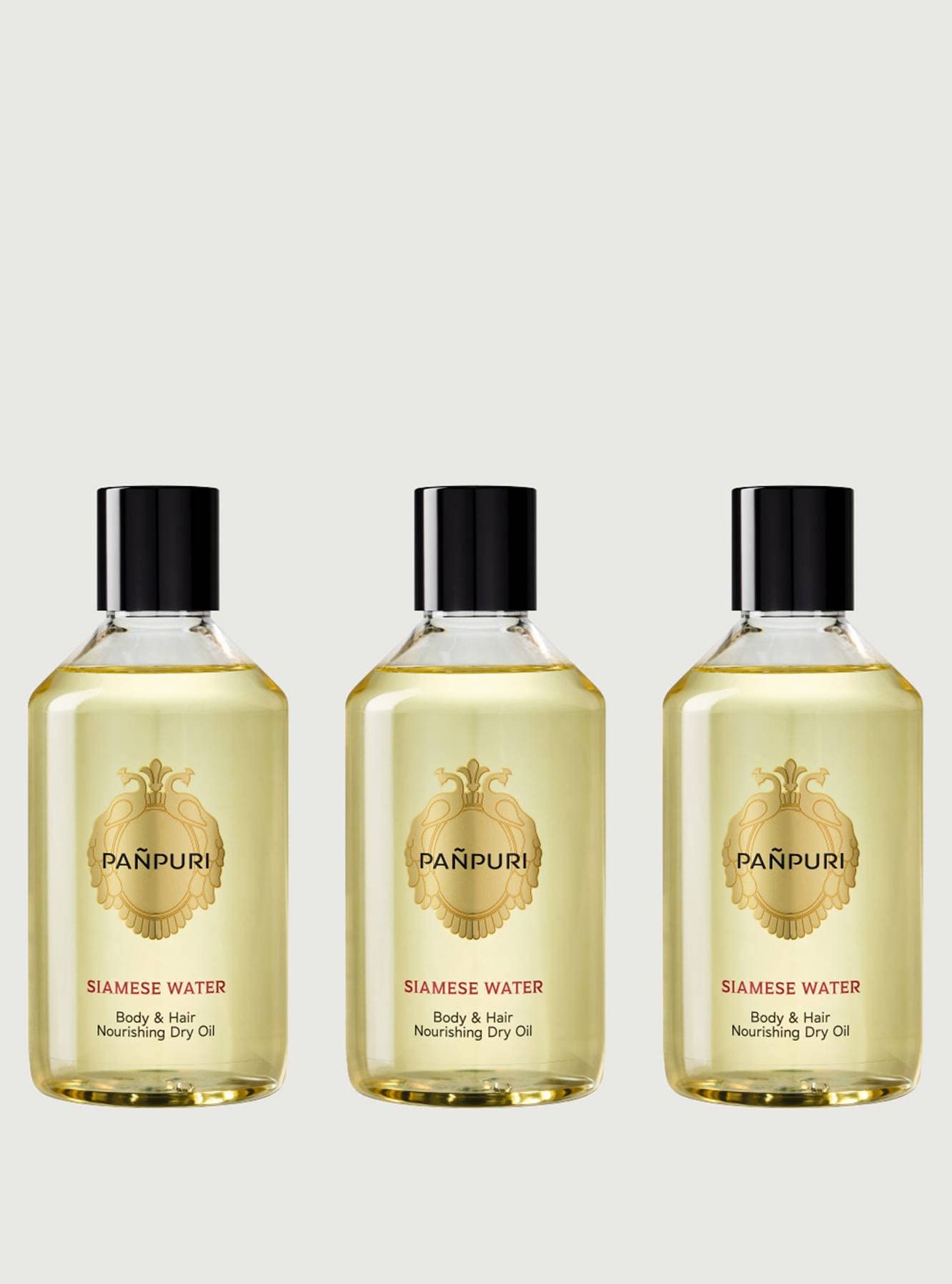 Siamese Water Body and Hair Nourishing Dry Oil 8.45 Fl Oz (3 Pack) - Hydrating Moisturizer for Skin & Hair Care, Lightweight Non-Greasy Formula for Daily Use at Home, Spa or Travel