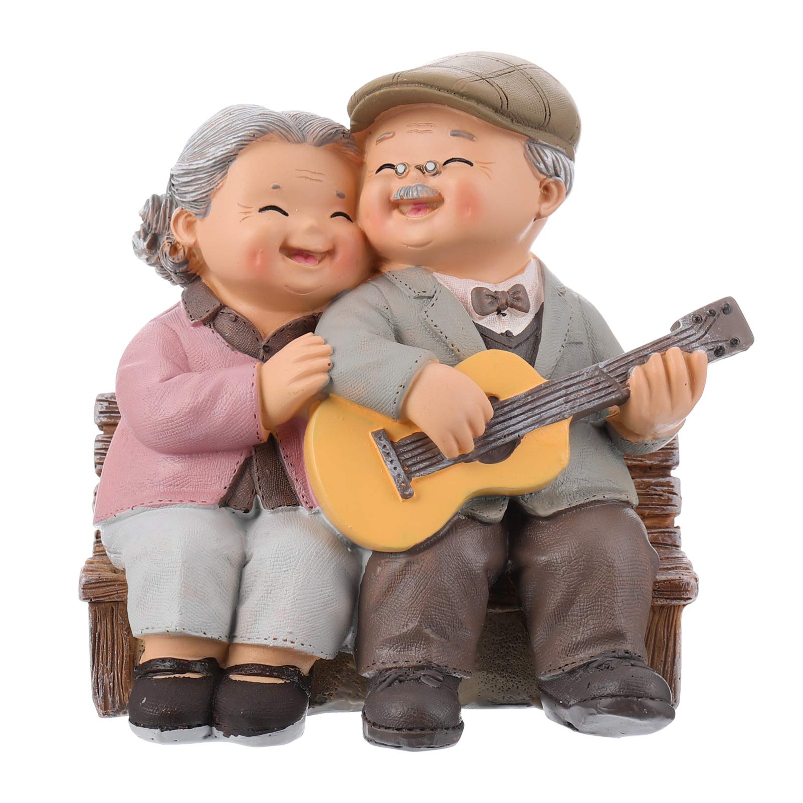 Miniature Fairy Figurines for Wedding Table Decor - Resin Grandparents Anniversary Couple Statue, Home Decoration for Elderly Love | Perfect for Wedding Centerpieces, Anniversary Gifts & Home Décor