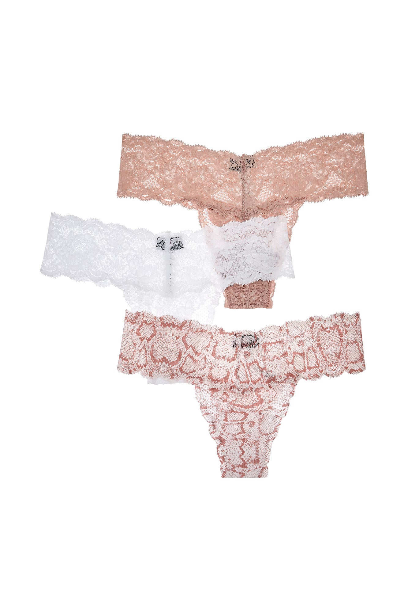 3 Pack Cute Thong Underwear for Women - Soft Comfortable Lace Panties - Perfect for Daily Wear, Sleep & Intimate Moments