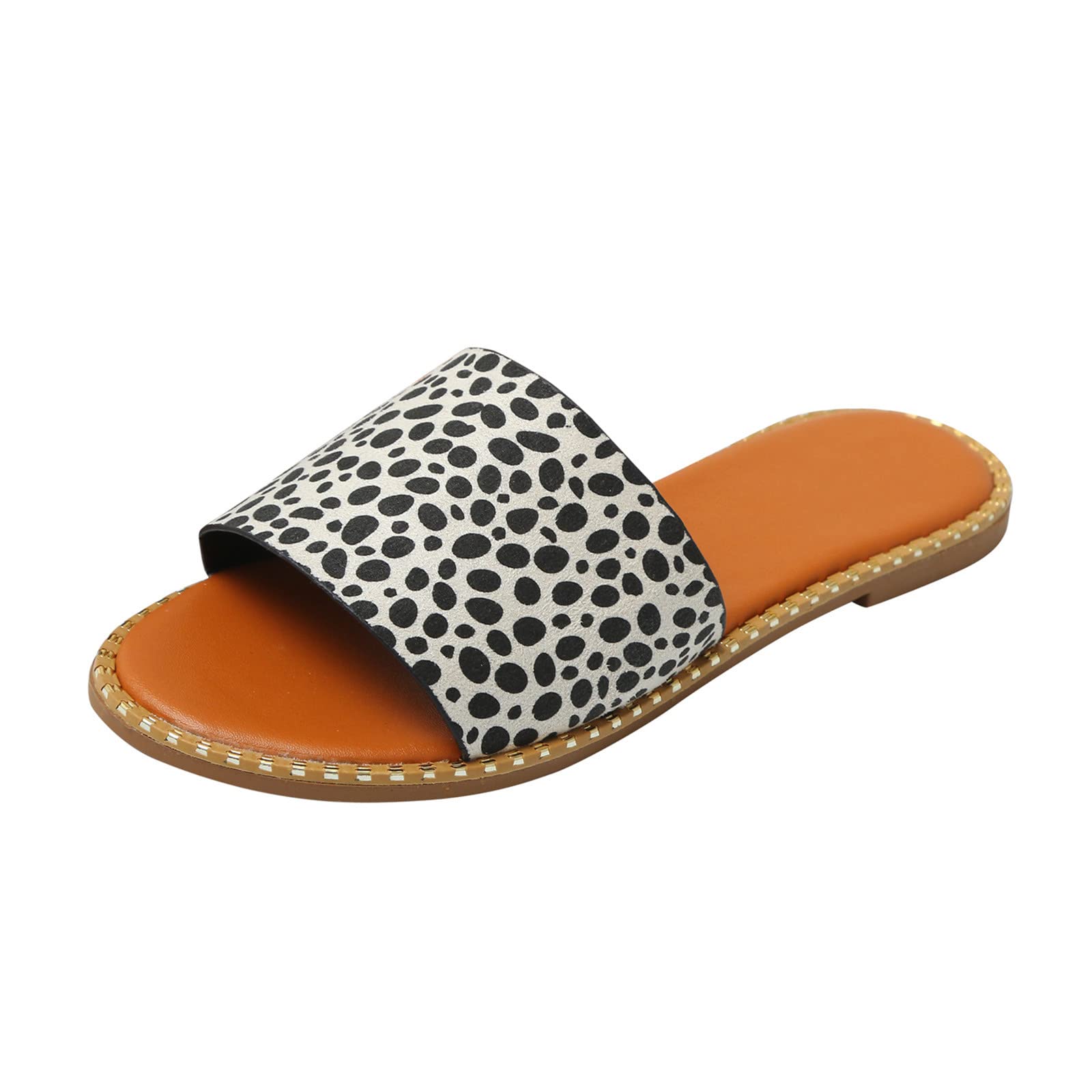 Women's Casual One Strap Slide Sandals - Comfortable Flat Slip-On Dressy Sandals for Women | Perfect for Beach, Pool, Summer Outfits & Vacation Wear