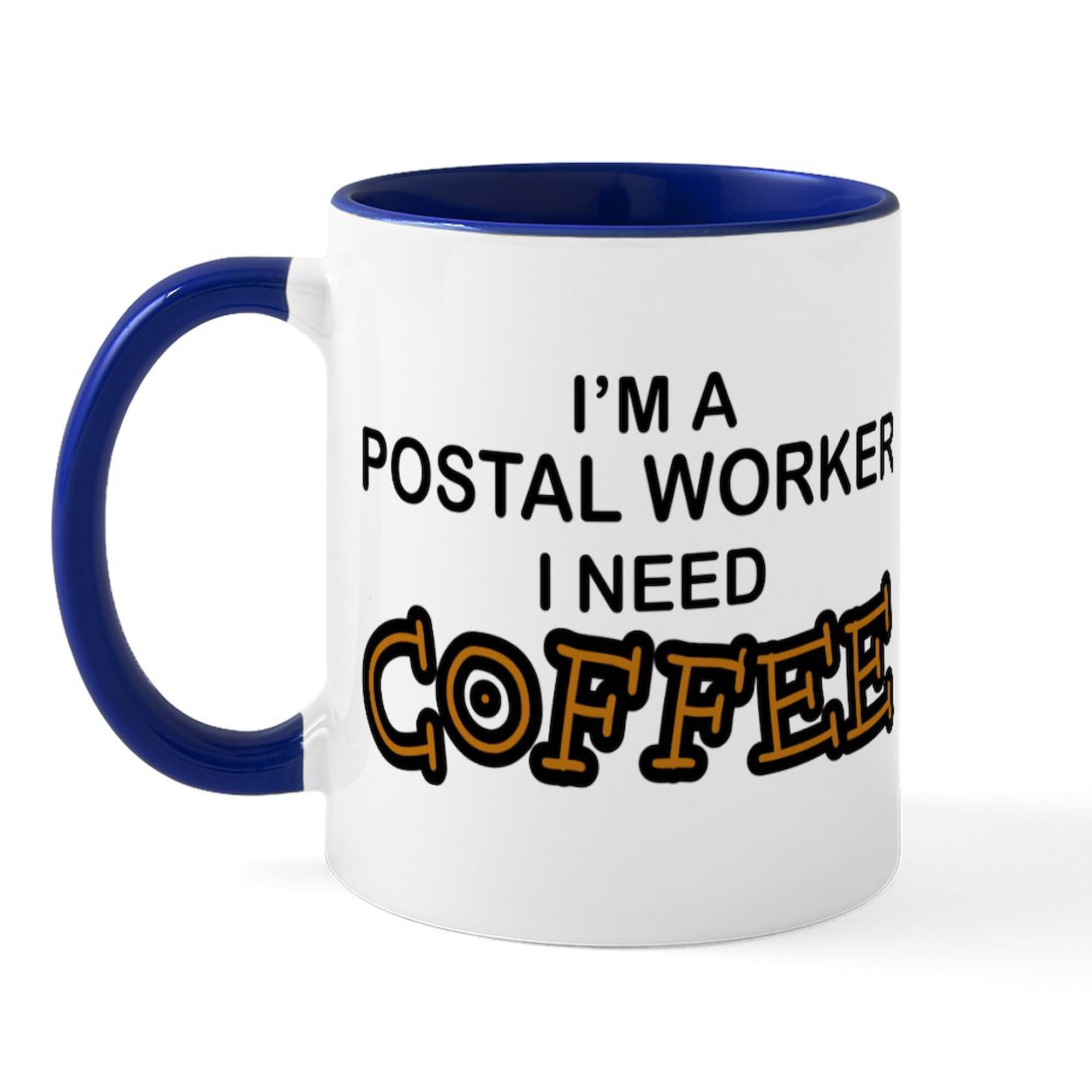 11 oz (325 ml) Ceramic Coffee Mug for Postal Workers - Funny 'Need Coffee' Design - Perfect for Office, Home & Gifts