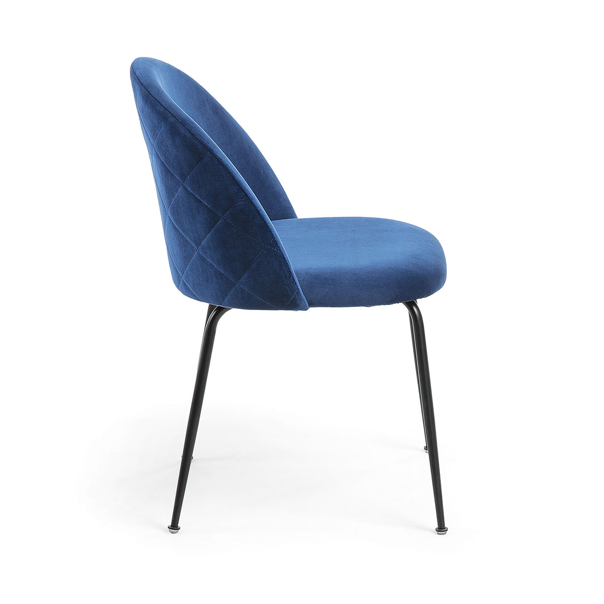 Ivonne Velvet Dining Chair - Modern Upholstered Accent Chair for Kitchen, Dining Room & Office - Soft Velvet Fabric with Sturdy Metal Legs - Elegant Home Decor for Small Spaces