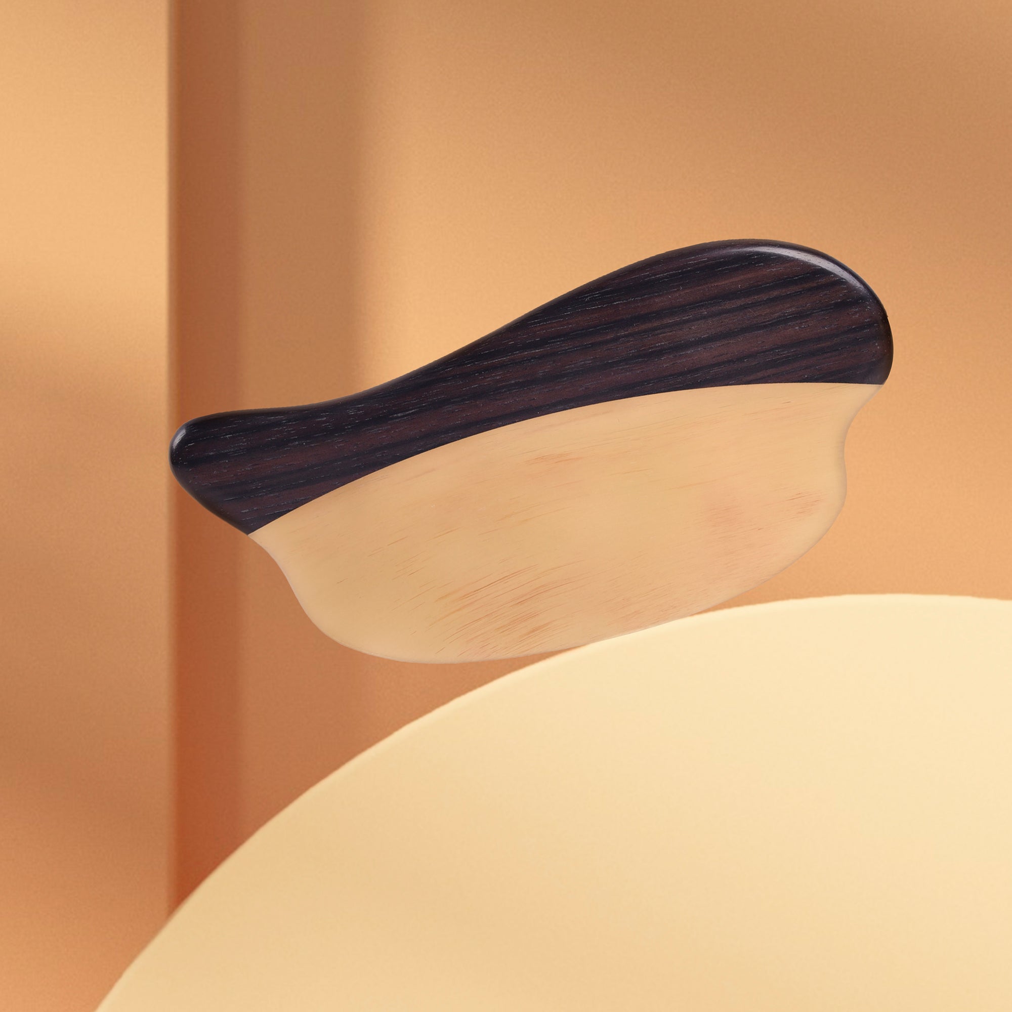 Premium Blackwood & Horn Gua Sha Board for Face & Body Massage - Natural Wood & Horn Scraping Tool for Relaxation, Detox & Skincare - Perfect for Home Spa, Self-Care & Beauty Routine