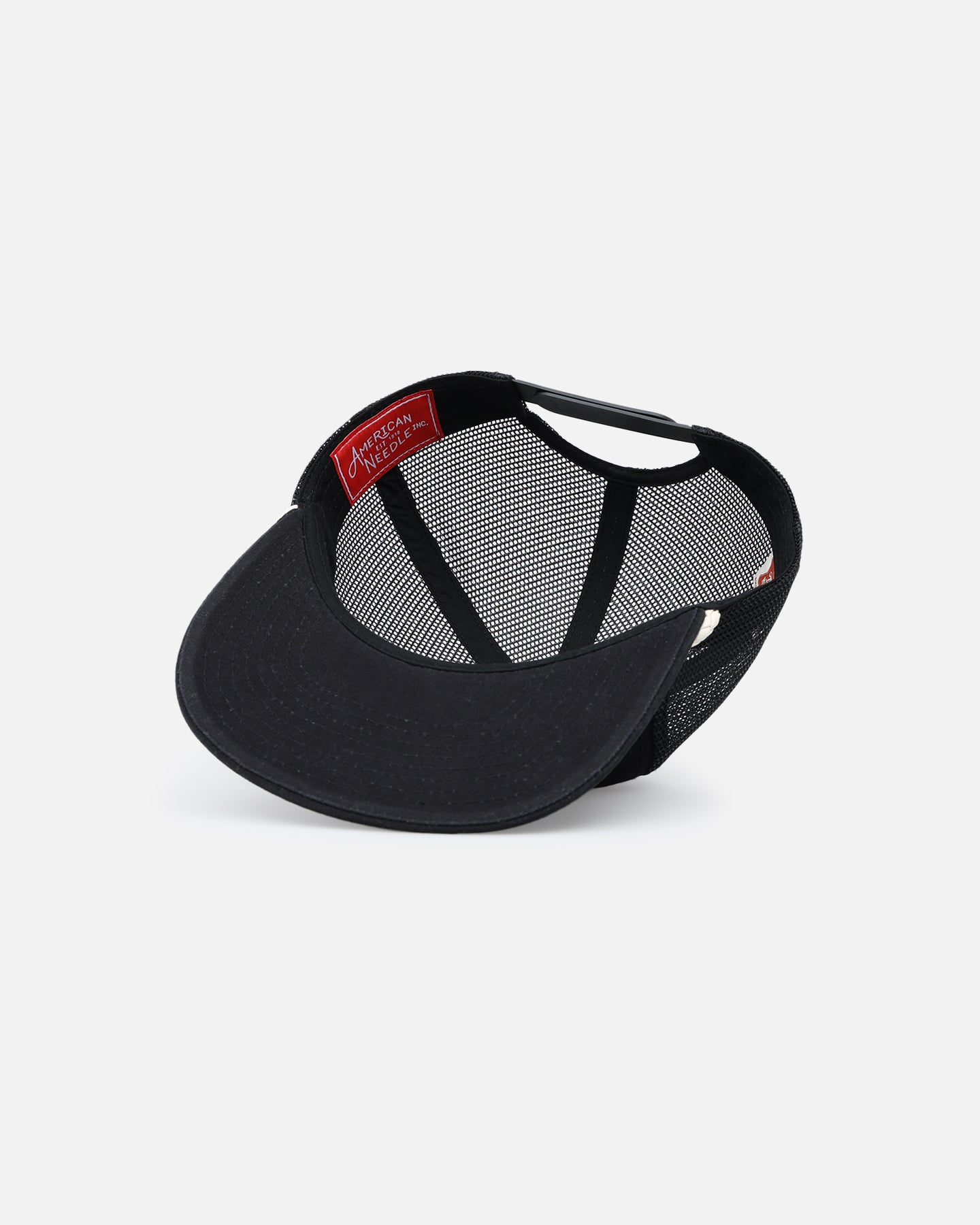 American Needle Wyatt Trucker Snapback Hat - Black Adjustable Baseball Cap for Men & Women | Perfect for Casual Wear, Sports & Outdoor Activities