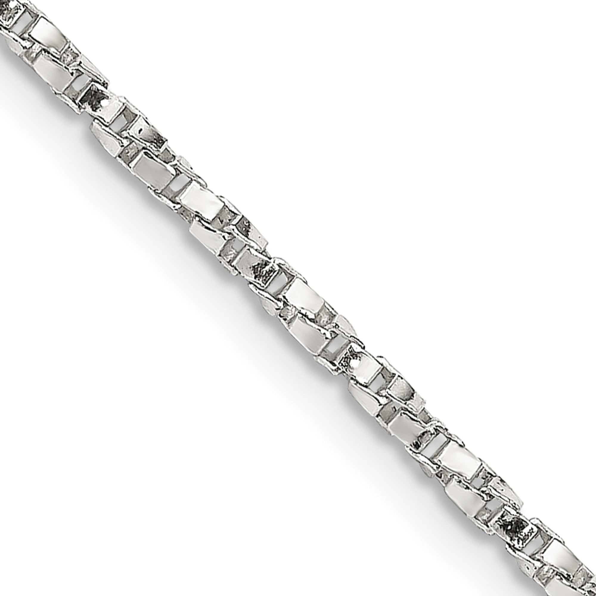 IceCarats 925 Sterling Silver 1.75mm Twisted Box Link Chain Necklace for Women - Dainty Layering Jewelry, Gift for Her, Everyday Wear & Special Occasions