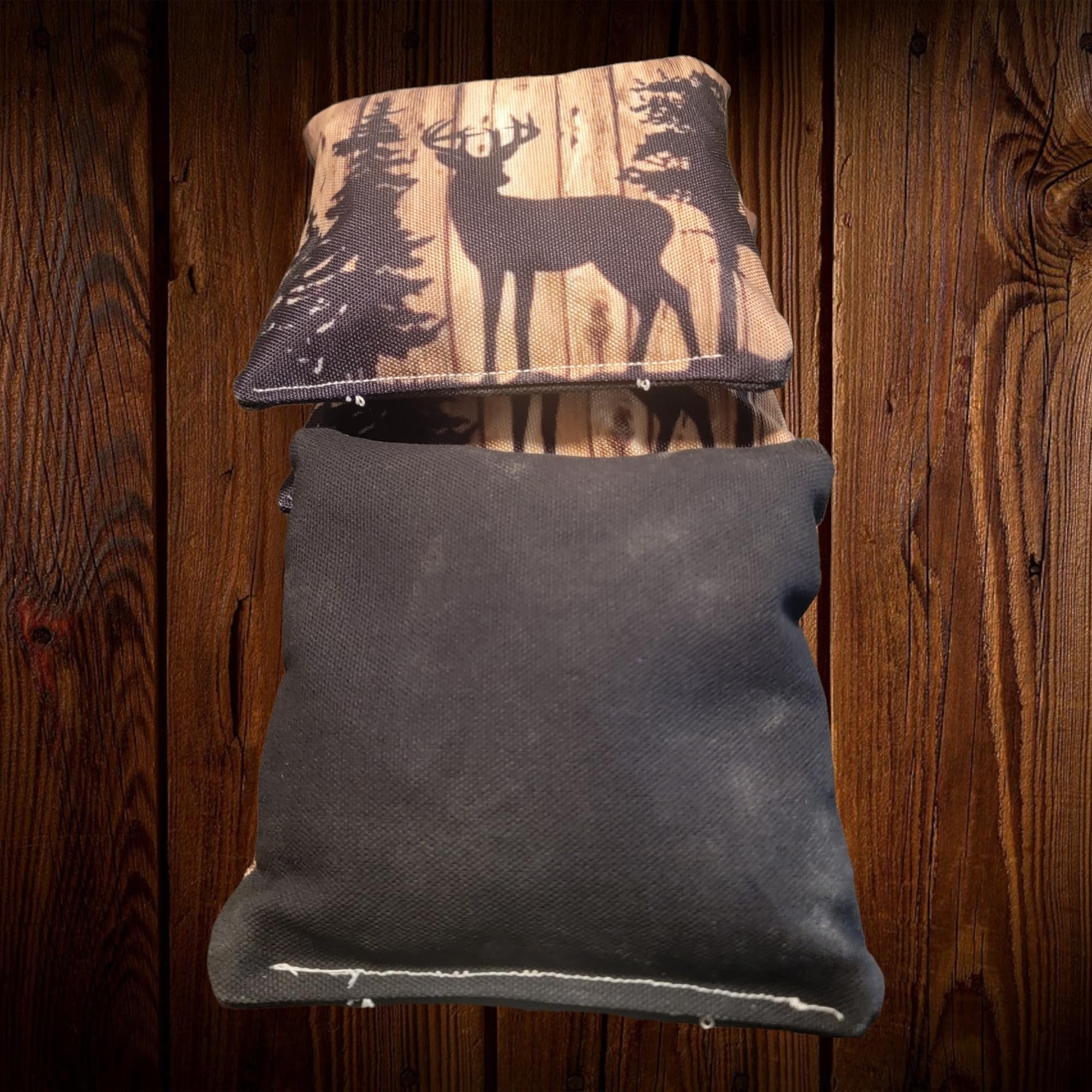 Premium Hunting Deer Cornhole Bags Set of 8 - Durable Outdoor Game Accessories for Backyard Parties, Tailgating & Camping Fun