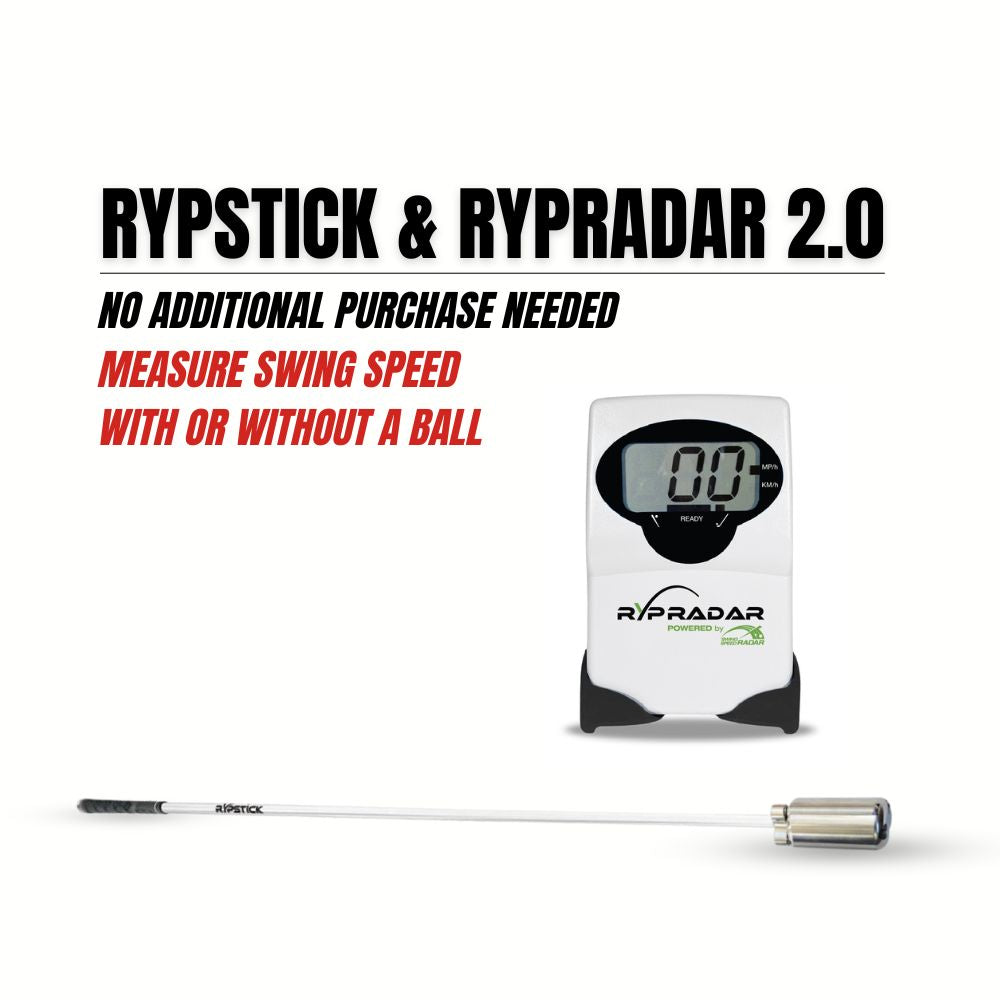 Rypstick Golf Swing Trainer & Radar - Improve Swing Speed & Accuracy | Perfect for Driving Range & Home Practice