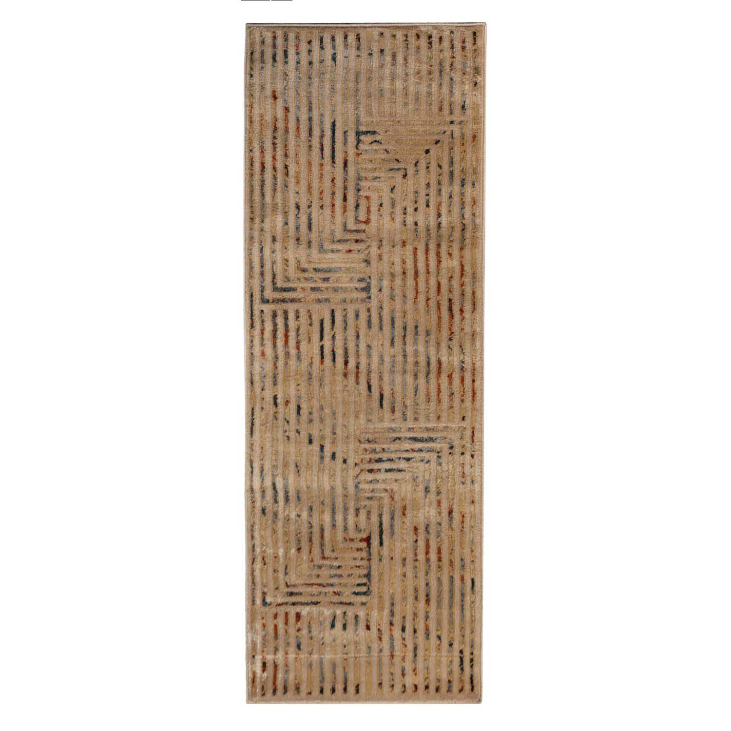 Modern Geometric Lines Abstract Boho Area Rug or Runner - Non-Slip Soft Living Room Carpet for Bedroom, Nursery, Dorm Decor - Boho Chic Home Decor Accent