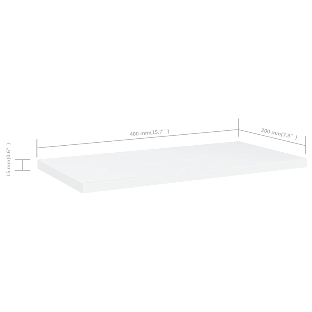 White Wall Shelf Display - 4 Pack 15.7