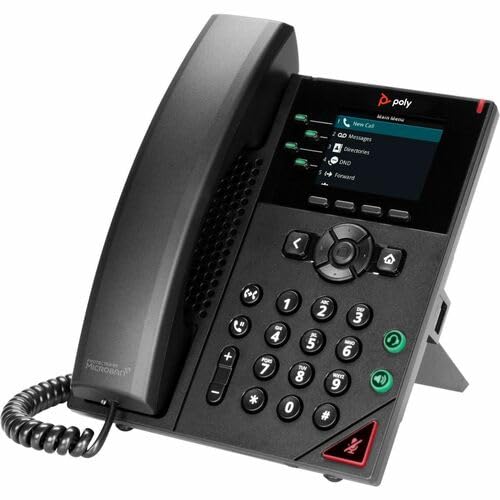 Poly VVX 250 IP Business Phone - Corded Desktop VoIP Phone with HD Voice | Ideal for Office, Call Center & Remote Work