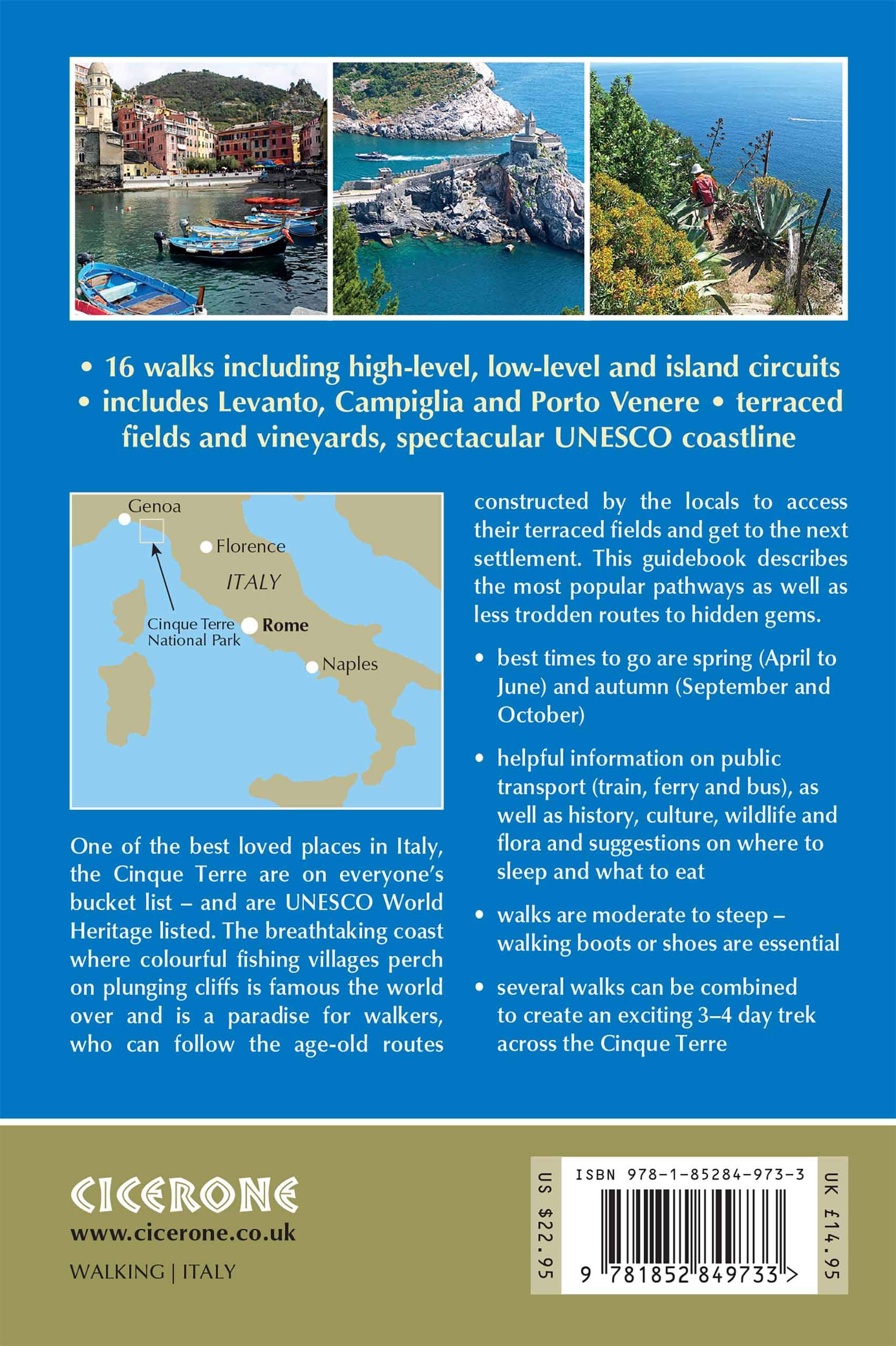 Hiking Guide to Italy's Cinque Terre: Monterosso, Vernazza, Corniglia, Manarola & Riomaggiore - Cicerone Walking Guide | Perfect for Coastal Hikes & Italian Village Exploration