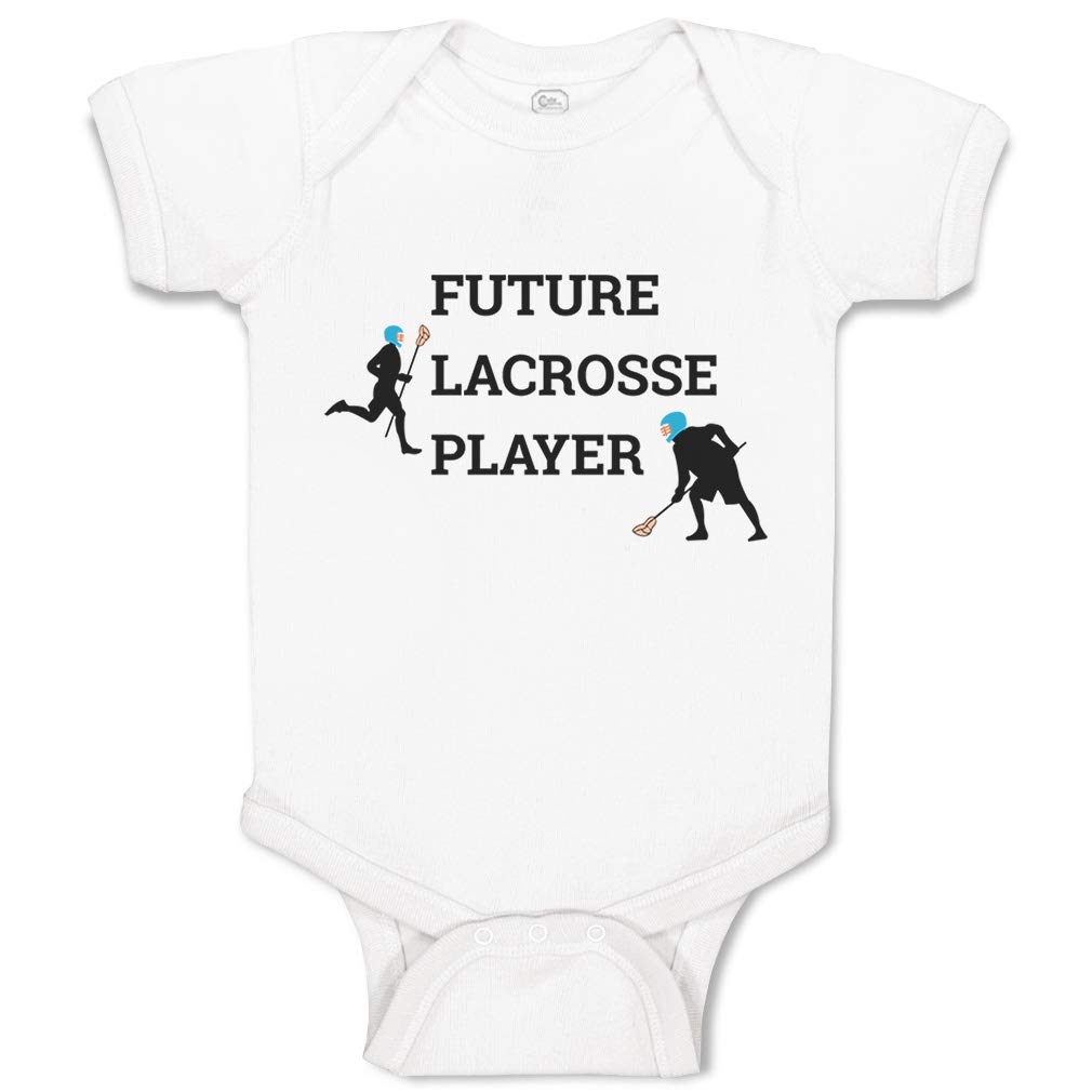Custom Baby Bodysuit - Future Lacrosse Player Funny Cotton Onesie for Boys & Girls | Soft Infant Romper for Playdates, Sports Events & Photo Shoots