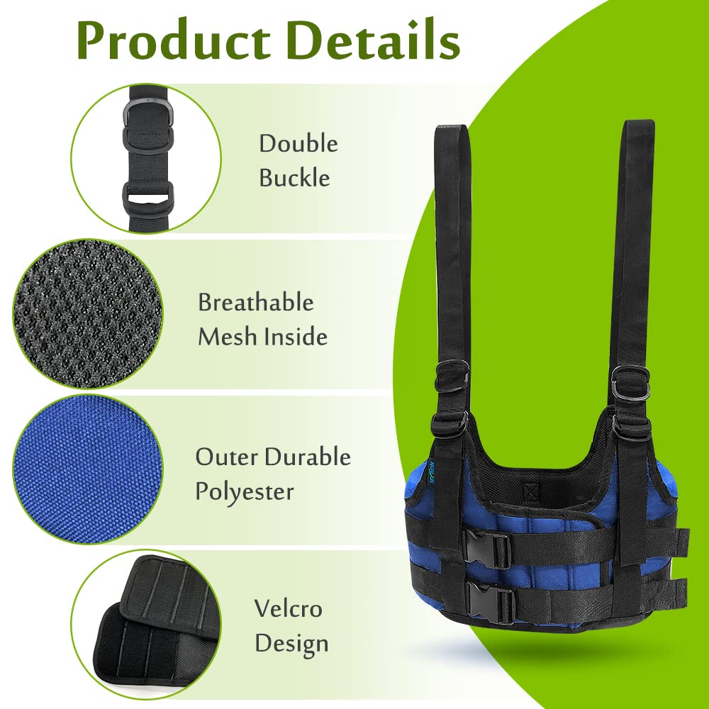 MyBow Back Stretcher - Spinal Decompression Belt for Lumbar Pain Relief, Herniated Disc Treatment & Posture Correction (42-50 Inch) - Alternative to Inversion Tables & Traction Devices | Perfect for Home Use, Office Stretching & Physical Therapy Recovery