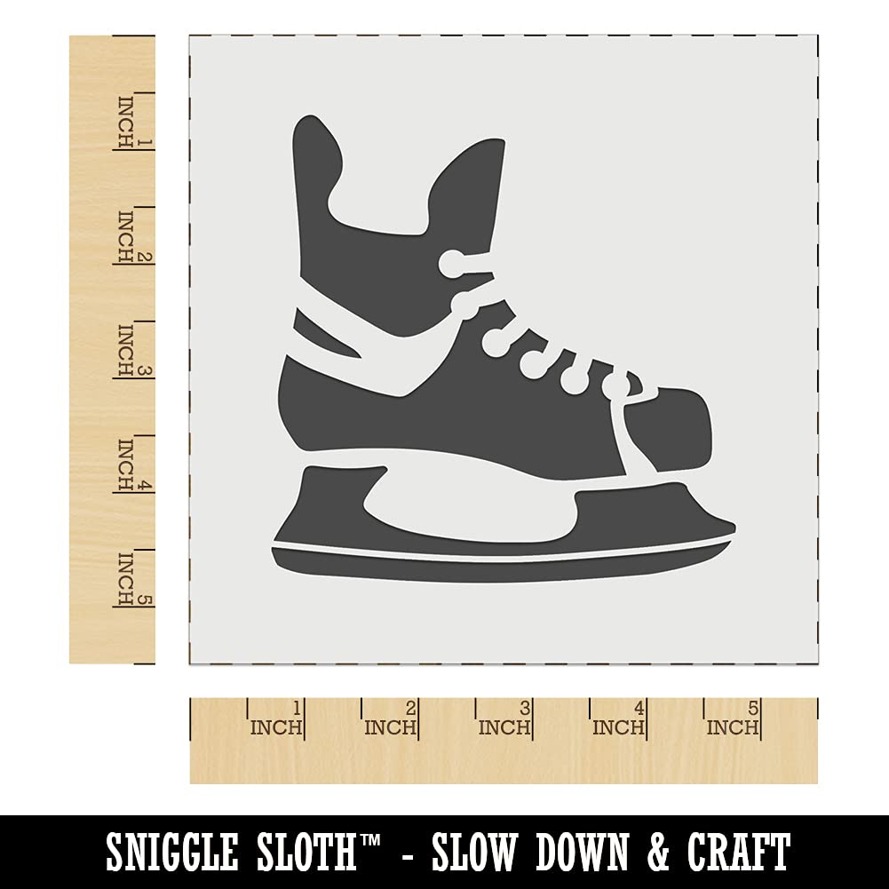 Hockey Ice Skates Skating Blades Wall Cookie DIY Craft Reusable Stencil - 5.5 Inch | Perfect for Hockey Decor, Baking, and DIY Projects