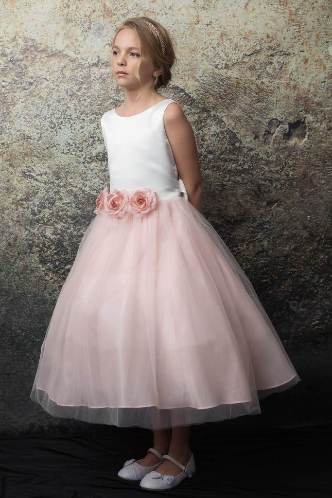 Elegant Satin Top Dress with Flowy Tulle Skirt - Women's Party Gown for Weddings, Prom & Special Occasions