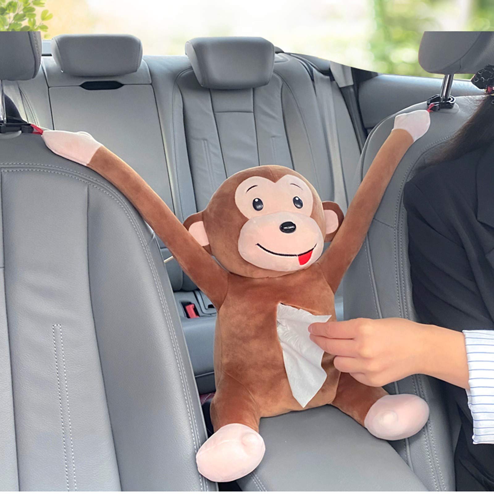 Creative Monkey Tissue Holder - Cute Cartoon Animal Napkin Box for Car, Home, Bathroom, Kitchen & Office | Perfect for Home Decor & Gift Giving