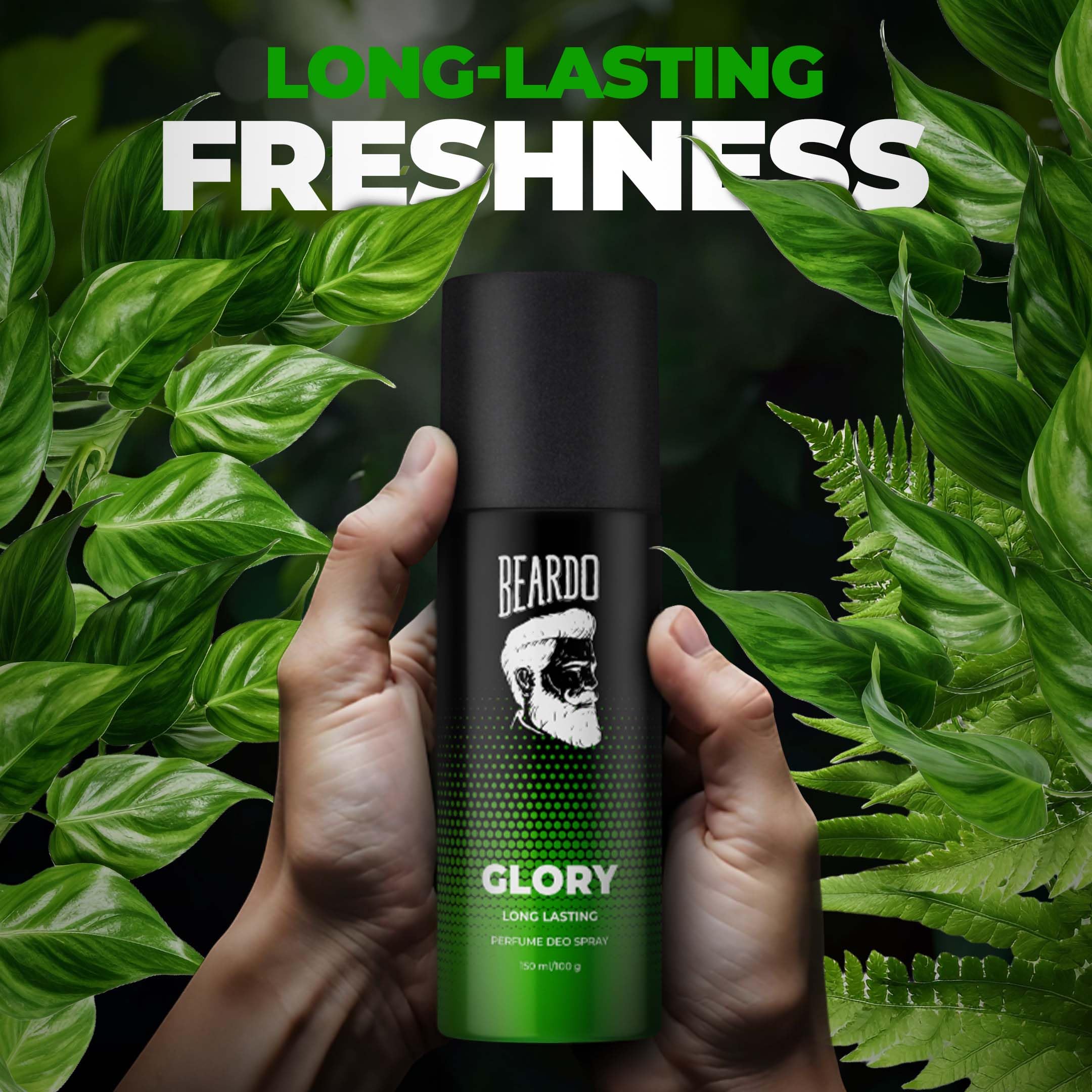 BEARDO Long Lasting Fougere Aromatic Deodorant Spray for Men - 150ml | Premium Cologne Scent | Ideal Gift for Christmas, Birthday & Special Occasions | Perfect for Daily Use, Office & Date Nights