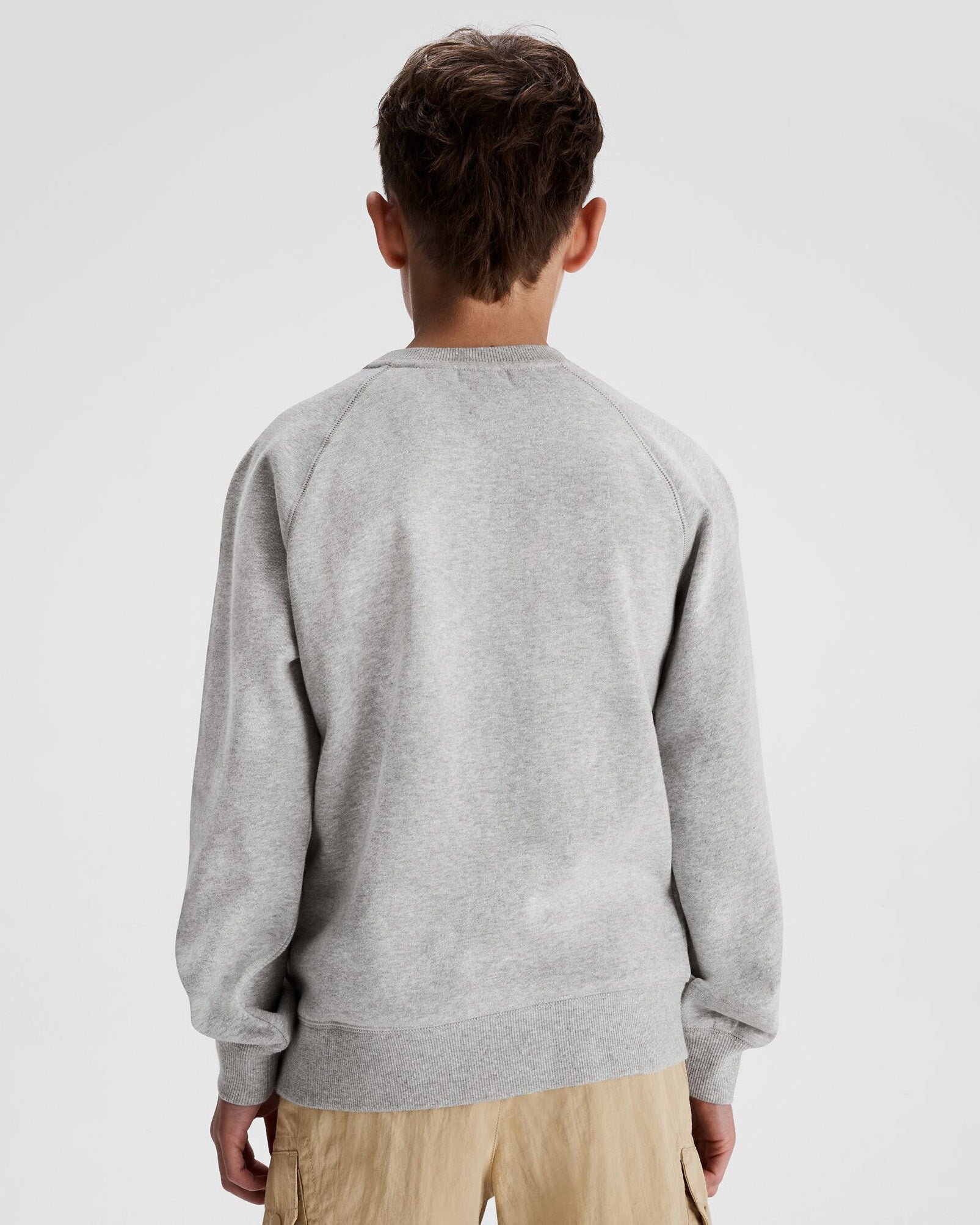 Youth Heritage Logo LT BB Crew Sweatshirt - Light Grey Marle | Comfortable Pullover for Casual Wear, Street Style & School Outfits
