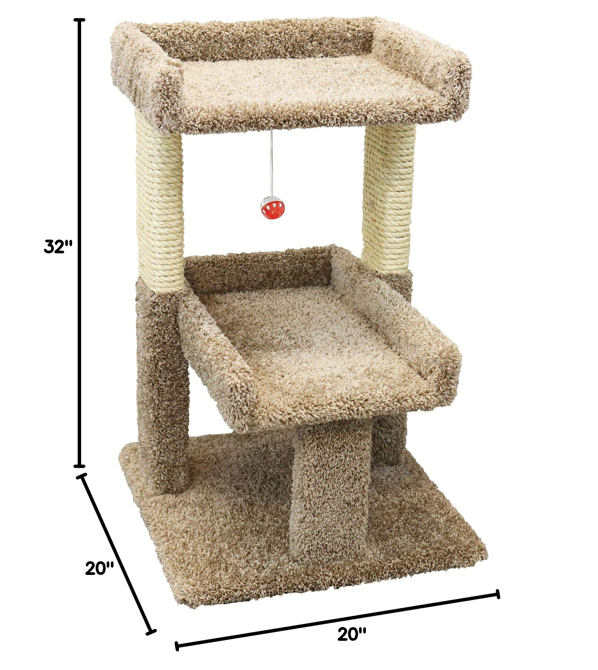 Premium Large Cat Condos with Scratching Posts - Multi-Level Play Perch for Indoor Cats - Perfect for Play, Rest & Climbing in Your Home