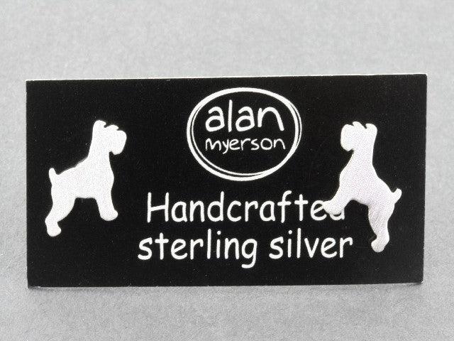 Premium Schnauzer Dog Stud - Sterling Silver Dog Collar Charm for Small & Medium Breeds - Perfect for Pet Fashion & Grooming Shows