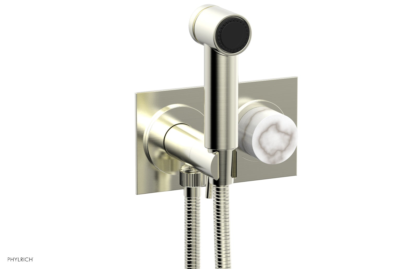 Premium Wall Mounted Bidet with Marble Handle - BASIC II Model 230 67 - Perfect for Modern Bathrooms & Luxury Home Upgrades