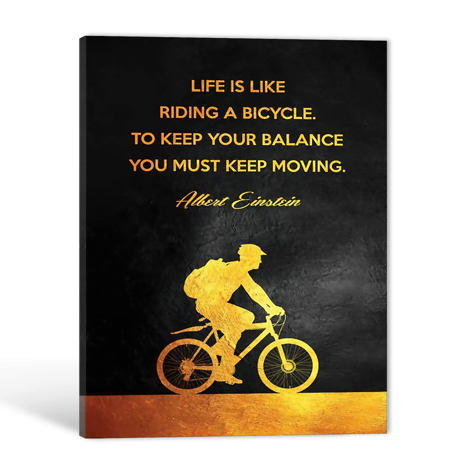 TIMUBA Motivational Wall Art - Inspirational Quotes Canvas Prints for Office & Home Decor, Black and Gold Framed Artwork (32x48 Inches) Ready to Hang - Perfect for Workspace Motivation & Living Room Wall Decor