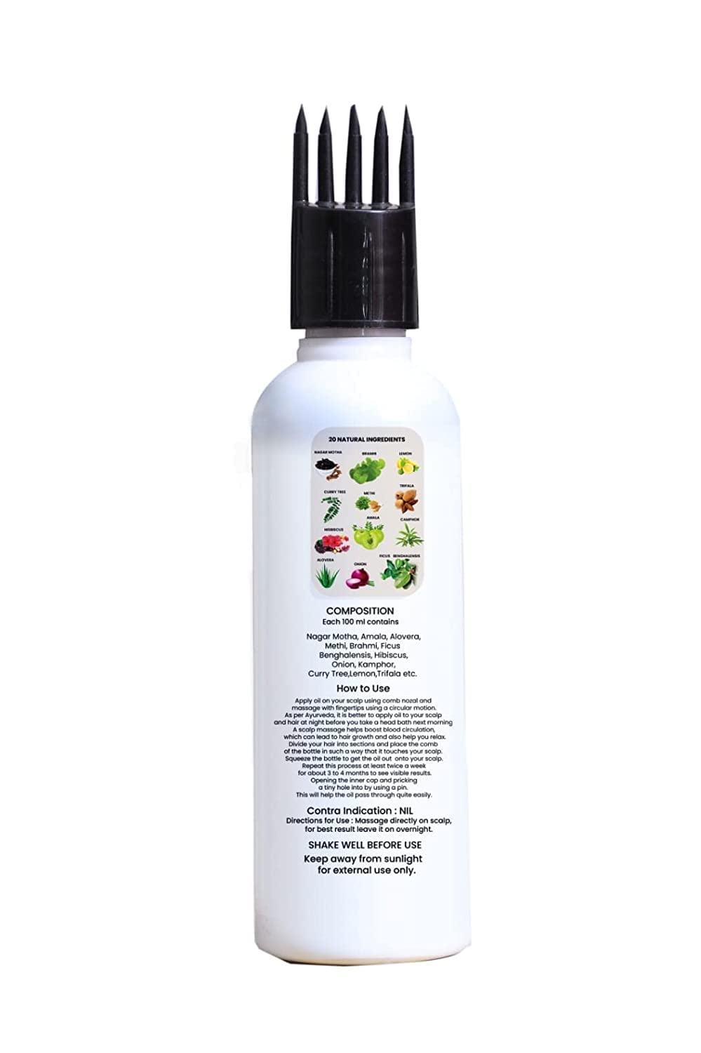 Ayurvedic Kesh Care Hair Oil with Comb - 100ml for Hair Growth & Scalp Health - Perfect for Daily Hair Care & Styling