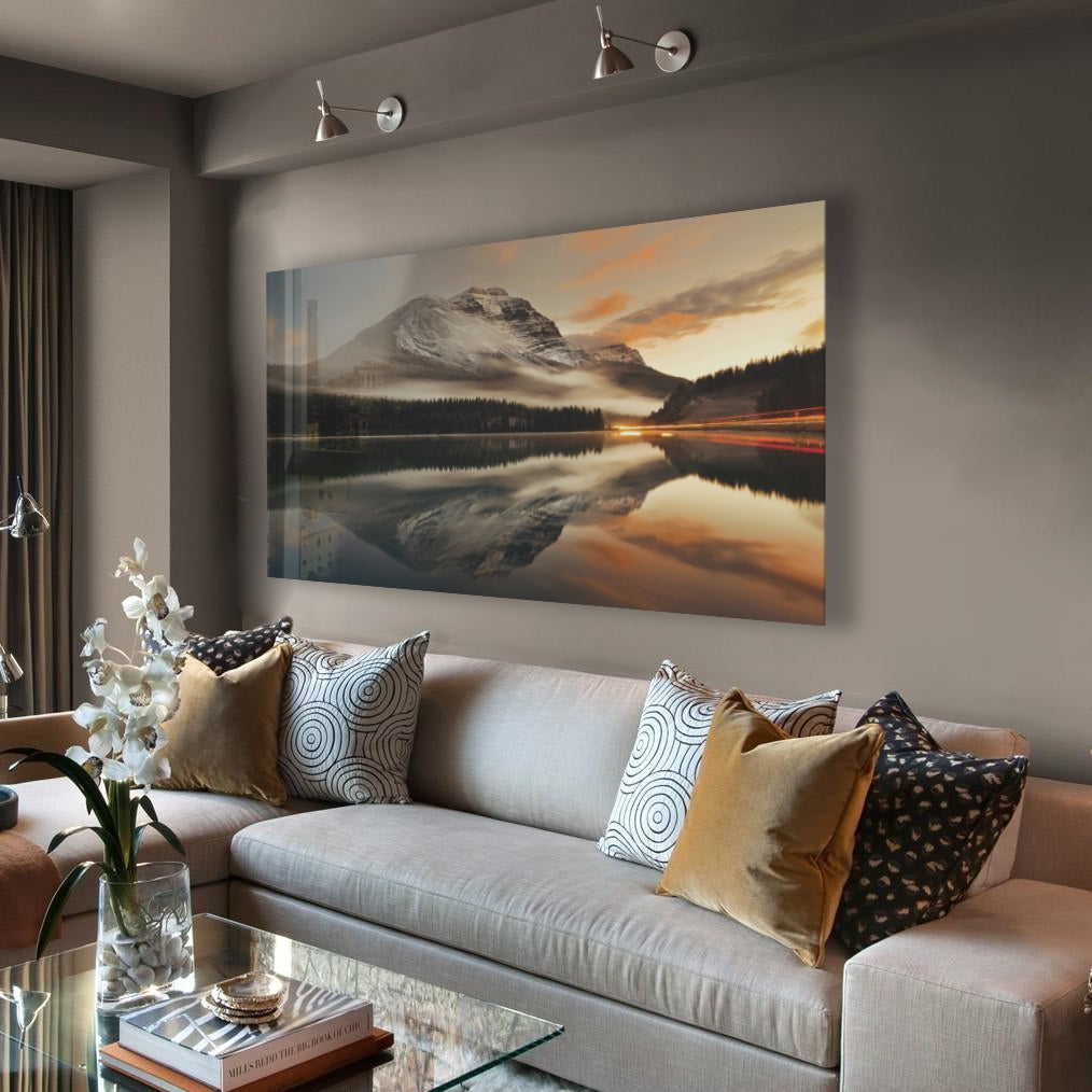 Lake and Mountain Wall Art - Stunning Nature Landscape Canvas Print for Home & Office Decor - Perfect for Living Room, Bedroom, and Workspace