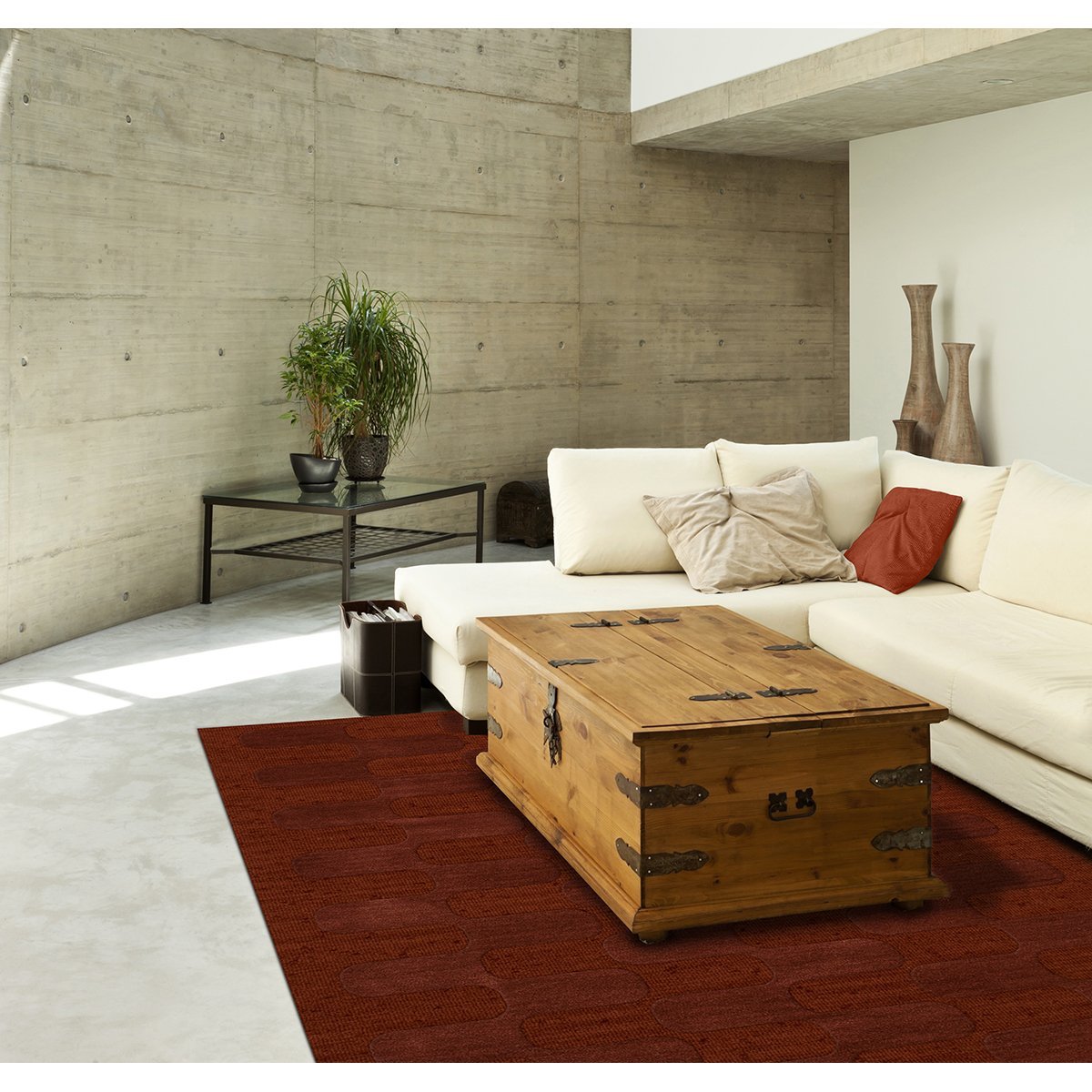 Dalyn Rugs Dover DV9 Area Rug 6x9 Feet - Soft Paprika Red Modern Rug for Living Room, Bedroom & Dining Room - Non-Slip Durable Home Decor