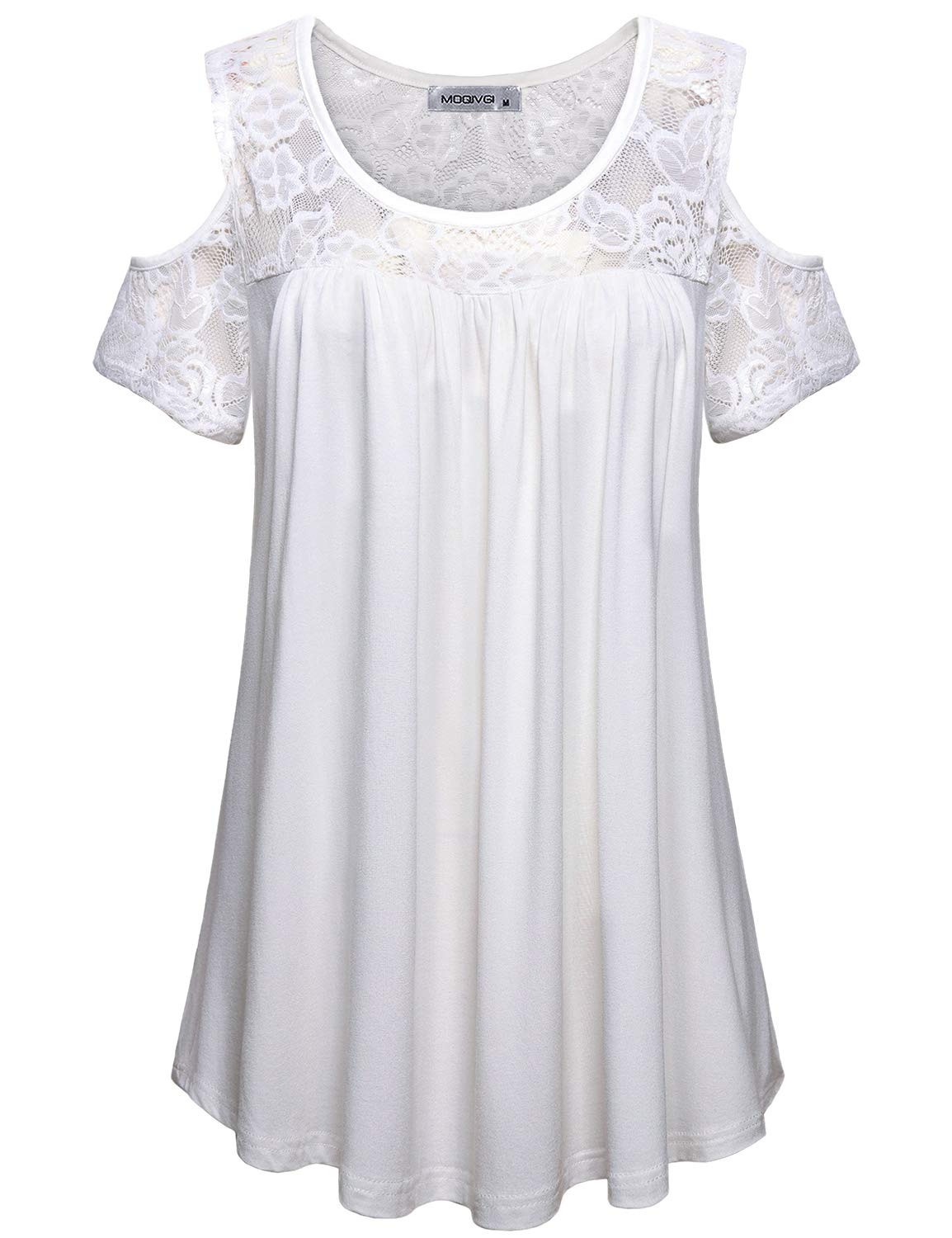 MOQIVGI Women's Fashion Sexy Casual Blouse Scoop Neck Elegant Tops for Work, Party & Date Night - Soft & Comfortable Daily Wear