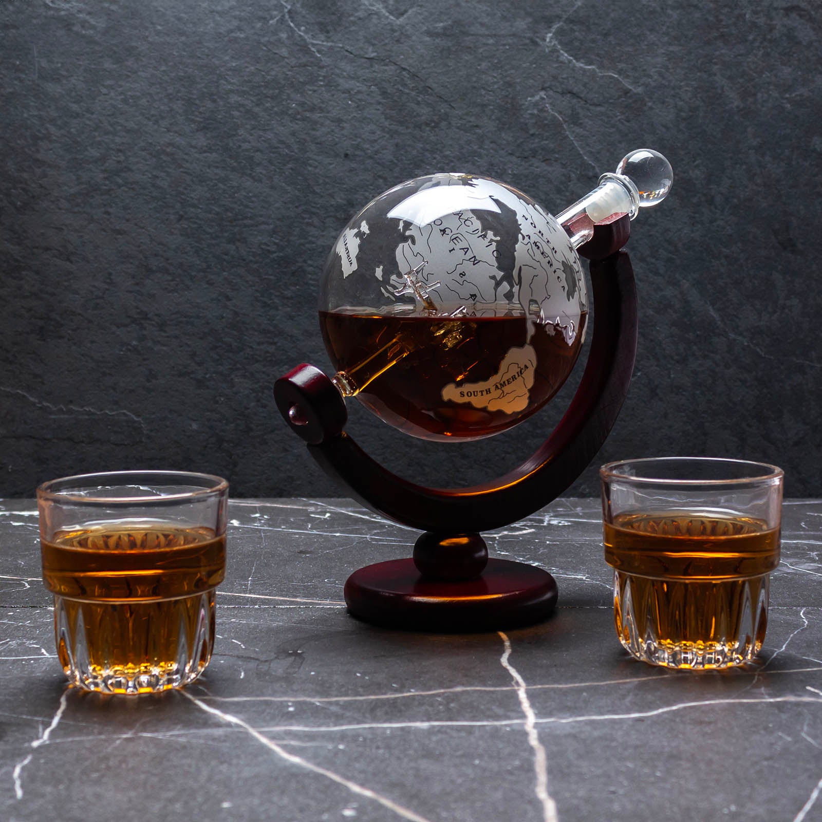 BarConic® Premium Crystal Whiskey Decanter Set with 2 Glasses - Elegant Scotch Bourbon Liquor Carafe for Home Bar, Wedding Gifts & Entertaining