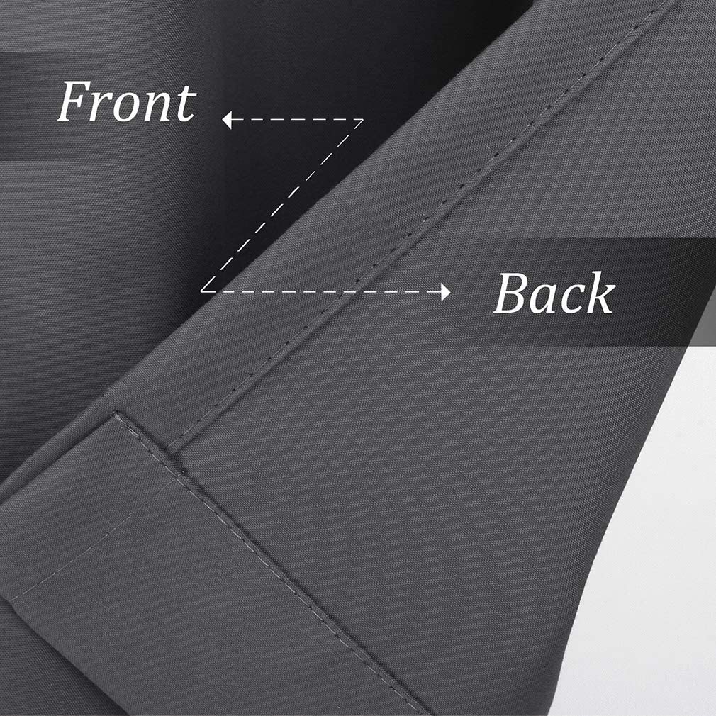 Valea Home Blackout Curtains Set for Kitchen - 24 Inch Length Grey Window Valance & Tier Panels | Energy Efficient Light Blocking for Better Sleep & Privacy