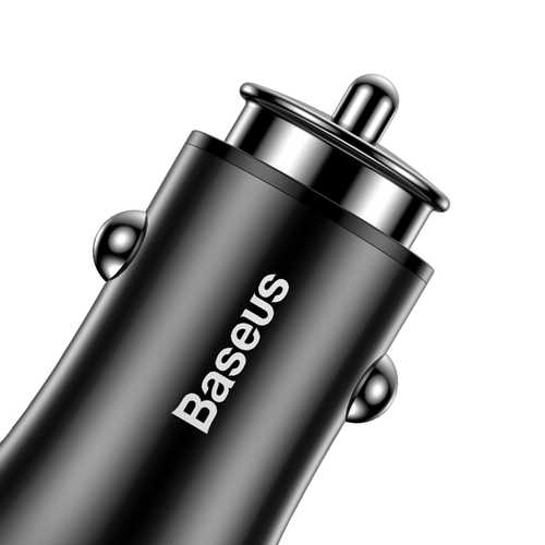 Baseus 4.8A Dual USB Fast Car Charger for iPhone X/8/7/Plus, OnePlus 5, Xiaomi 6/Mi A1 Tablet - Quick Charge for Road Trips & Commuting