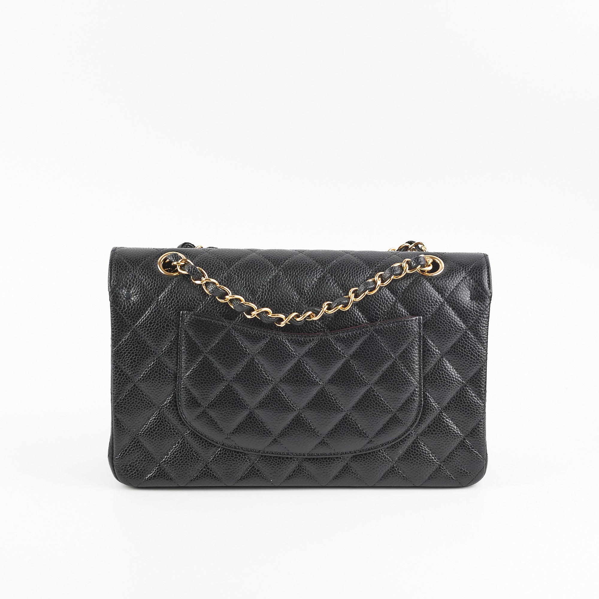 Chanel Medium/Large Double Classic Flap Bag in Black Caviar Leather 2023 - Luxury Handbag for Women, Perfect for Work, Evening Events & Special Occasions