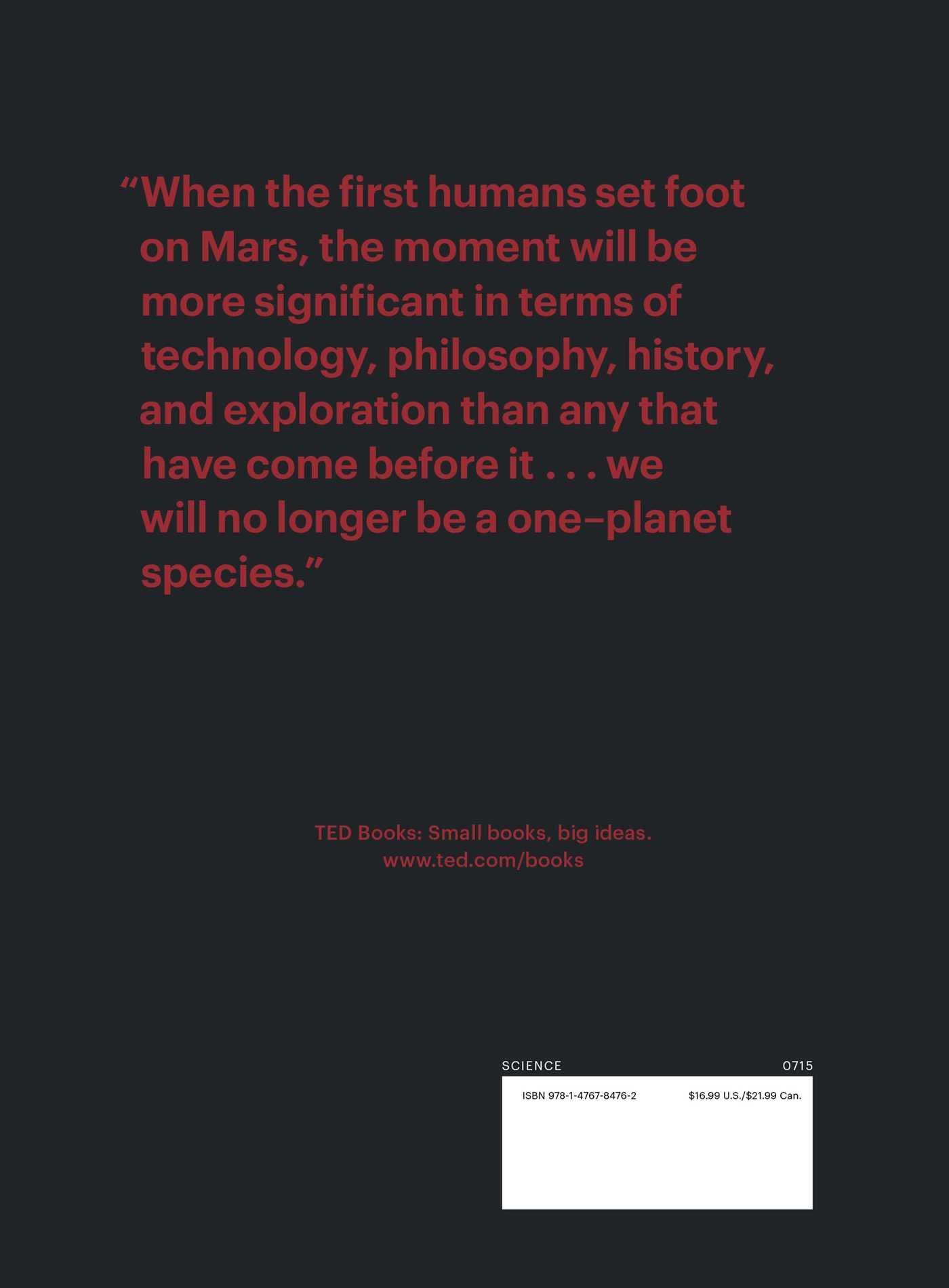 How We'll Live on Mars - TED Books | Future Space Colonization & Human Survival on Mars | Perfect for Sci-Fi Fans & Space Enthusiasts