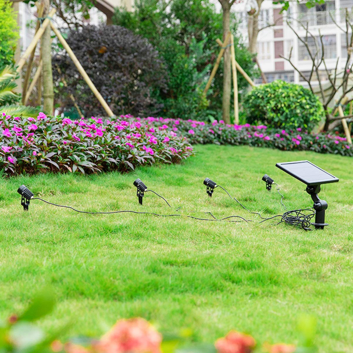 4pcs Solar Path Light Replacement Stakes with M5 Screw - Durable Ground Stake Accessories for Solar Lights - Perfect for Walkway, Patio, Garden & Yard Decoration